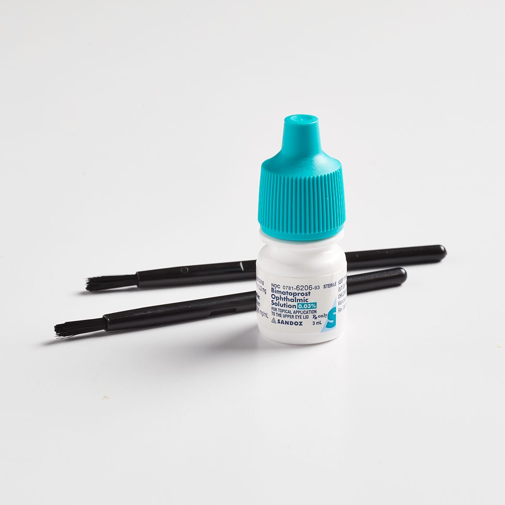 Generic Latisse (Bimatoprost) Eyelash Growth Serum 5mL Bottle and Applicators
